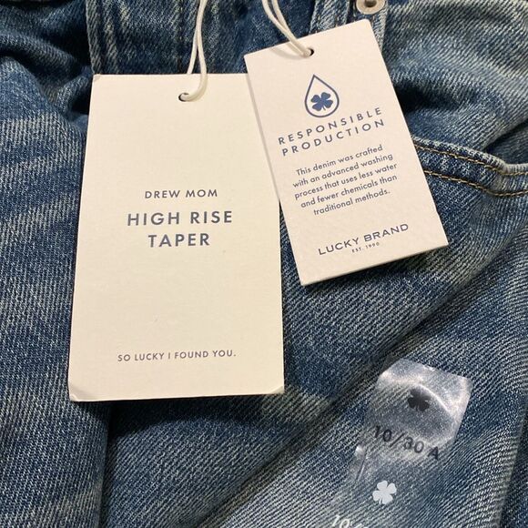 NWT Lucky Brand Drew Mom High Rise Taper Sz. 10/30 Ankle - Picture 6 of 11